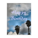 Happy Birthday palm trees and sky