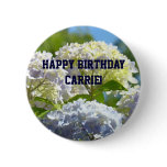 Happy Birthday! party buttons Hydrangea Flowers