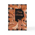 Happy Birthday Peach Swirl cards