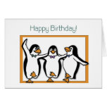 Happy Birthday Penguins Card
