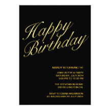 Happy Birthday Personalised Invite