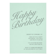 Happy Birthday Personalized Announcements