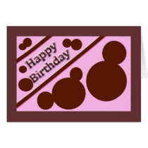 Happy Birthday pink and brown cards
