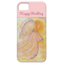 Happy Birthday Pink Angel iPhone 5 Cases