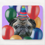 Happy birthday Pug dog Mousepad