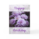 Happy Birthday - Purple Haze Chrysanthemums Greeting Cards