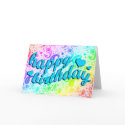 happy birthday : rainbow paisley : cards