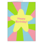 Happy Birthday Rainbow Star Cards