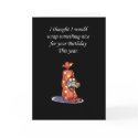 Happy Birthday rat in a package humourous cards