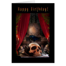Happy Birthday - Ravens Den - Blank Note Card