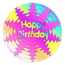 Happy Birthday Ripple Round Sticker