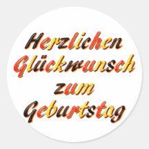 Happy Birthday Round Stickers