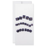 Happy Birthday Sandra toy blocks in blue. rack cards