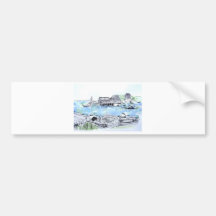 happy birthday seascape bumper stickers