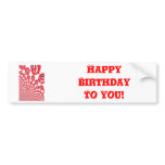 Happy Birthday Smiling Balloon Bumper Stickers