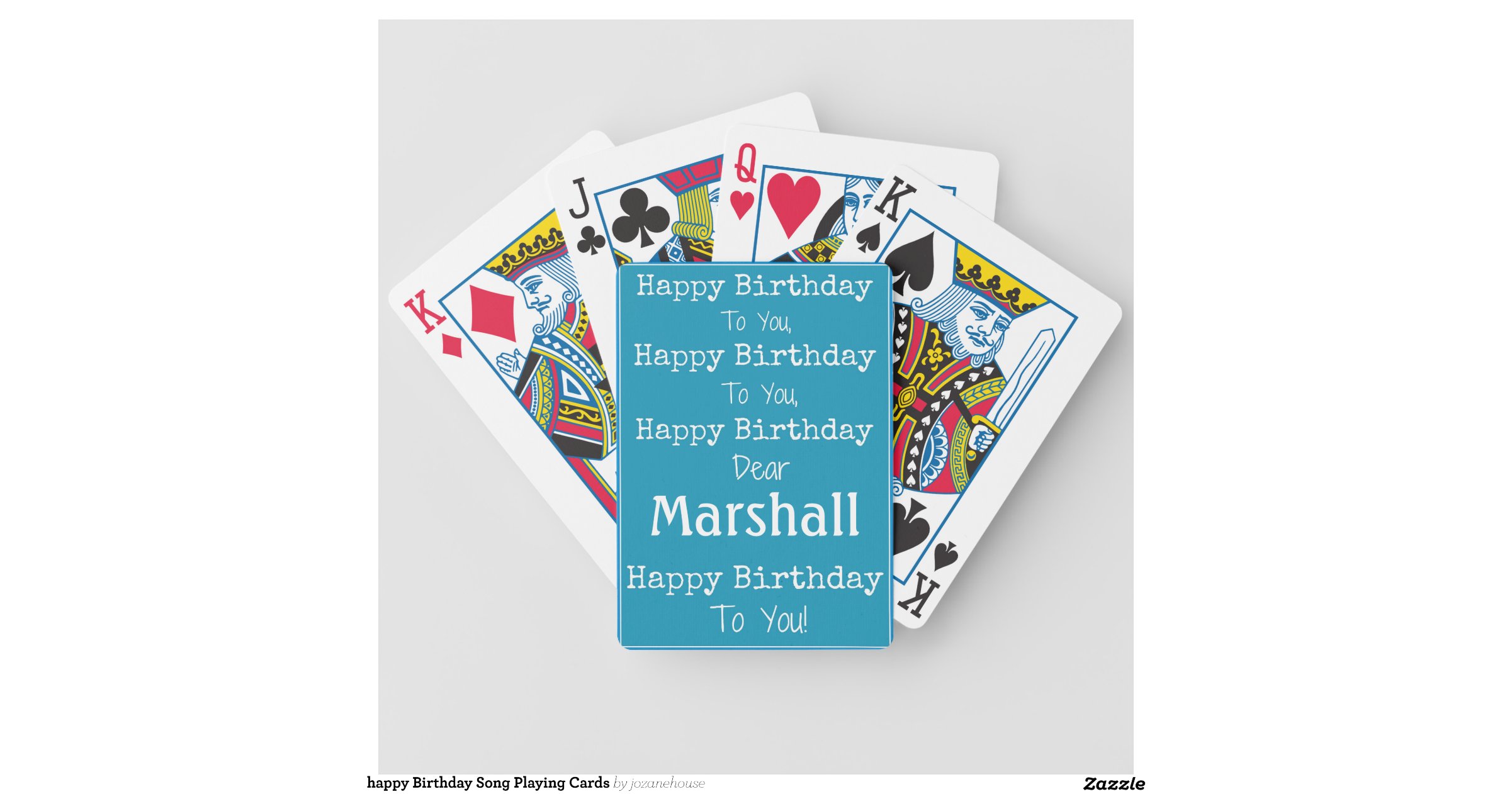happy Birthday Song Playing Cards Zazzle