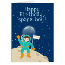 Happy Birthday, space boy! Card