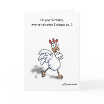 Happy Birthday Spring Chicken card!