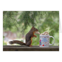 Happy Birthday Squirrel Greeting Card