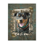 Happy Birthday - Stone Paws -Rottweiler SambaParTi Postcards