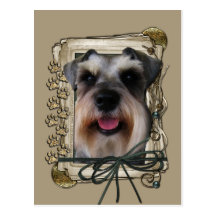 Happy Birthday - Stone Paws - Schnauzer Postcards