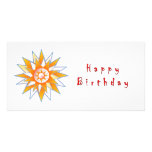 Happy Birthday Sun Energy Chakra Custom Photo Card