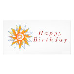 Happy Birthday Sun Energy Chakra Photo Card Template