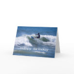 Happy Birthday Surfer Riding a Wave