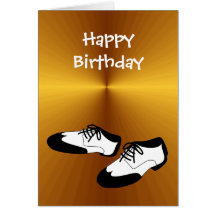 Happy Birthday Swing Dance Shoes for Dancers Greeting Card