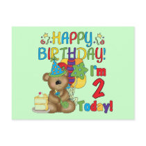 Happy Birthday Teddy Bear 2nd Tshirts and Gifts
