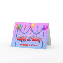 Happy Birthday Template Card