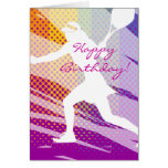 Happy Birthday Tennis Card  for women and girls