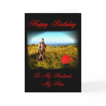 Happy Birthday to My Husband, My Hero Greeting Card