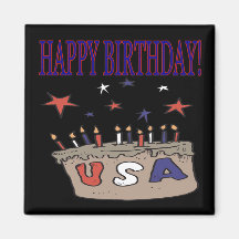 Happy Birthday USA Fridge Magnets