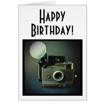 Happy Birthday Vintage Camera Card