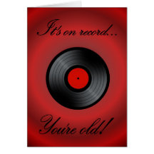 Happy Birthday vinyl record vinyl album retro Greeting Card