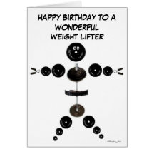 Happy Birthday Weight Lifter Greeting Card