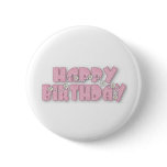 Happy Birthday with daisies buttons