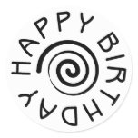 Happy Birthday with spiral stickers