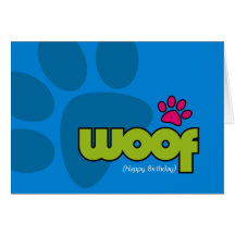 Happy Birthday Woof Card