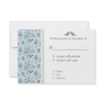Happy Blue Birds RSVP Response Affordable Invite