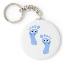 Happy Blue Feet keychains
