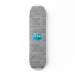 happy blue goofy nster skateboard deck