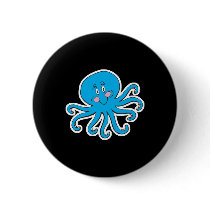 happy blue octopus pin