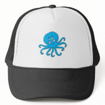 happy blue octopus hats