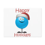 Happy blue ornament wishing a merry christmas