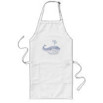 happy blue whale apron