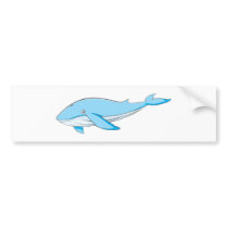 Happy Blue Whale bumper stickers