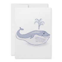 happy blue whale custom invitations