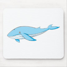 Happy Blue Whale Mousemat